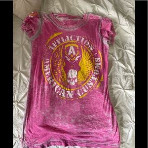 Short sleeve affliction top